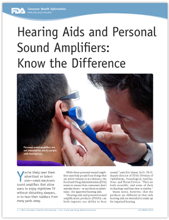 FDA Hearing Aid Guidance for Consumers